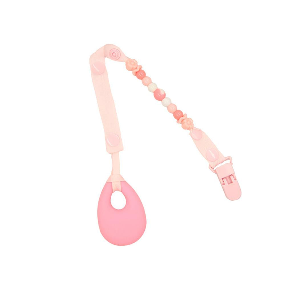 Baby Teething Necklace Kids Teether Nursing Beads Pendant Teardrop Pink