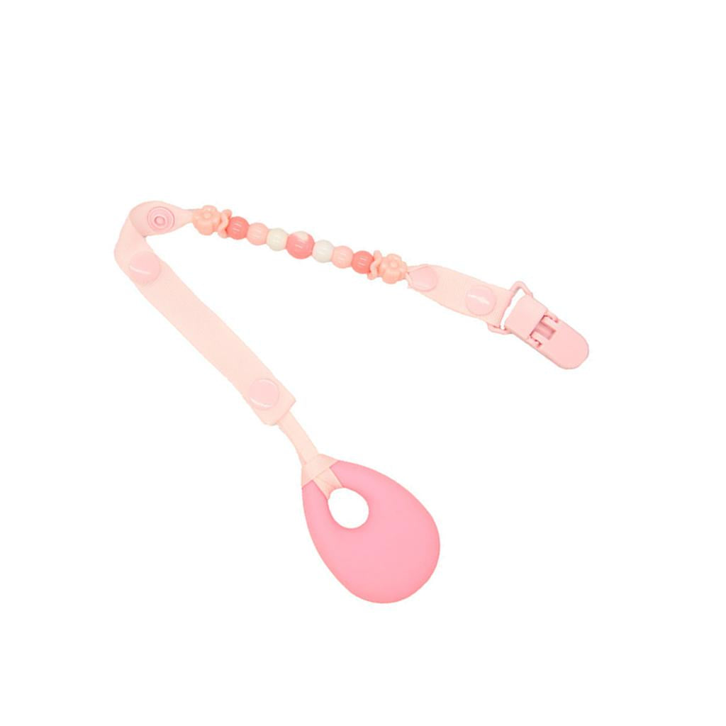 Baby Teething Necklace Kids Teether Nursing Beads Pendant Teardrop Pink