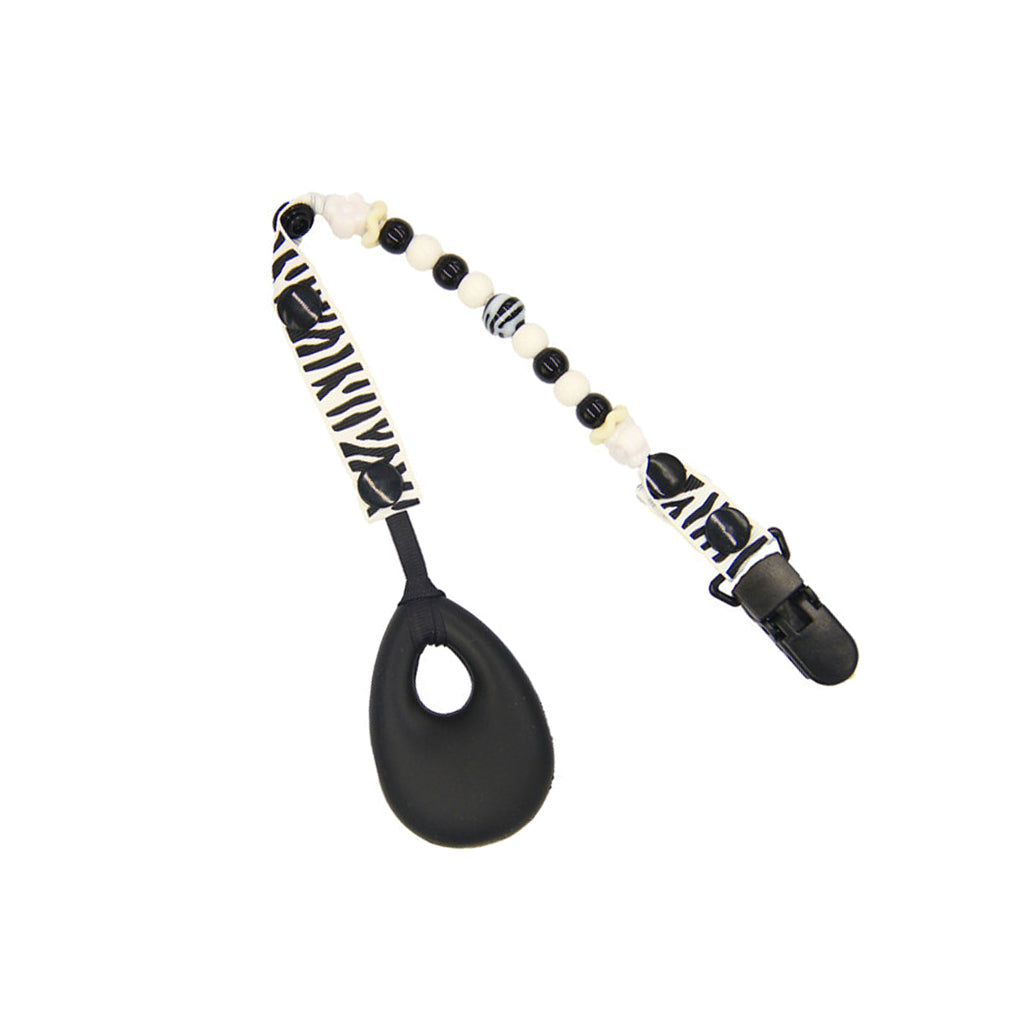 Baby Teething Necklace Kids Teether Nursing Beads Pendant Teardrop Black