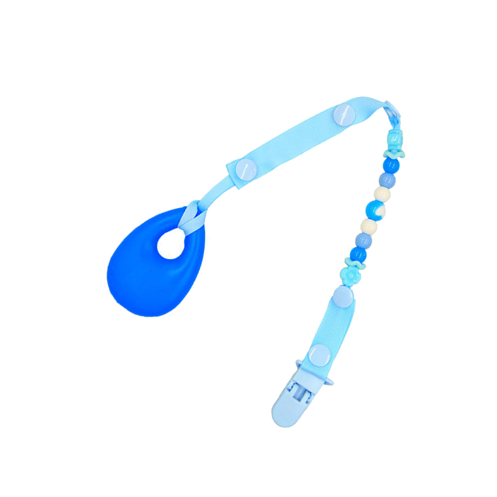 Baby Teething Necklace Kids Teether Nursing Beads Pendant Teardrop Blue