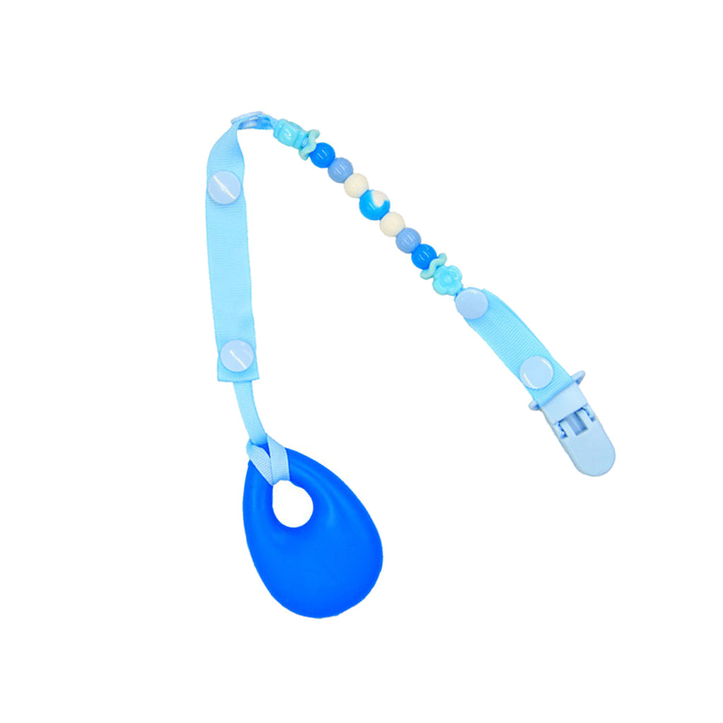 Baby Teething Necklace Kids Teether Nursing Beads Pendant Teardrop Blue