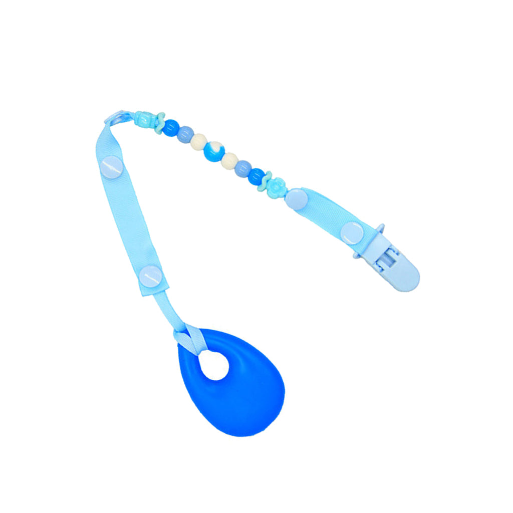 Baby Teething Necklace Kids Teether Nursing Beads Pendant Teardrop Blue