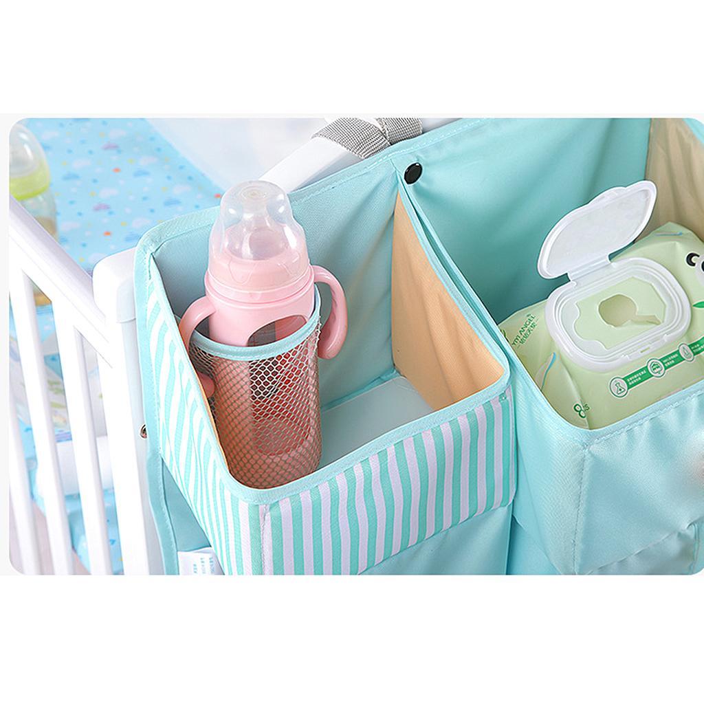 Multi-Functional Crib Hanging Bag/Storage Bag/Bedside Storage Bag Green