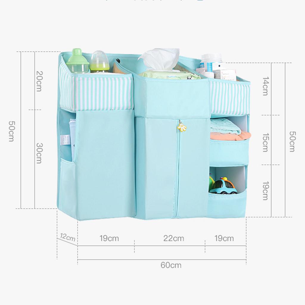 Multi-Functional Crib Hanging Bag/Storage Bag/Bedside Storage Bag Green