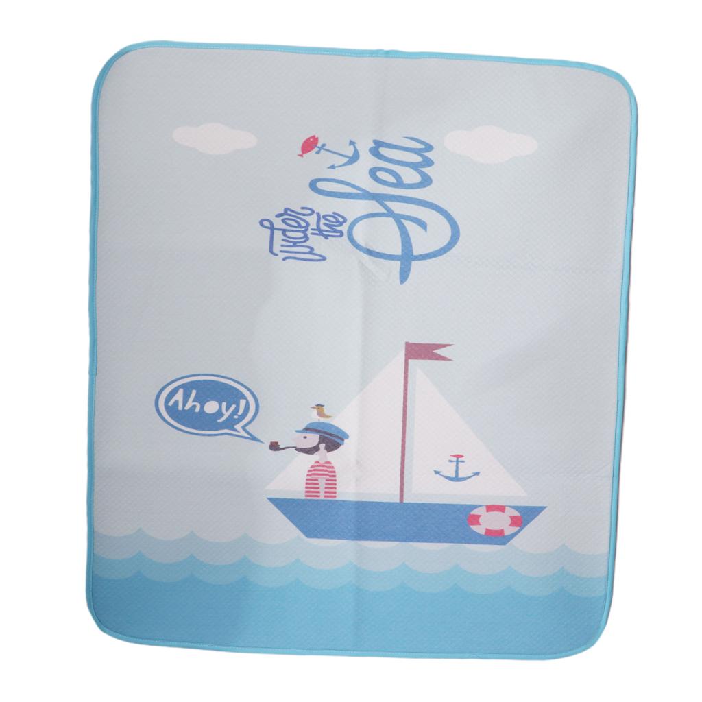 Baby Washable Diaper Changing Mat Pad Bed Wetting Pads  Boat- 70x80cm