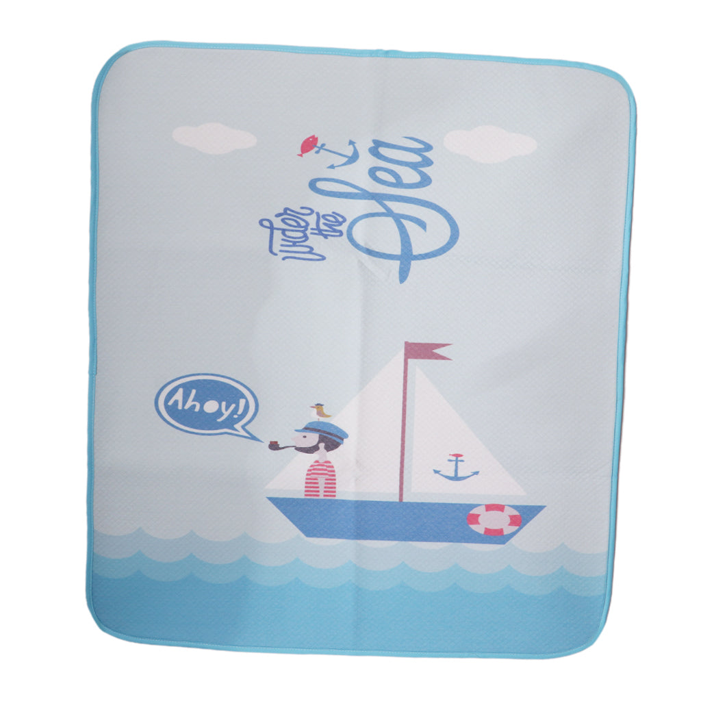 Baby Washable Diaper Changing Mat Pad Bed Wetting Pads  Boat- 100x60cm