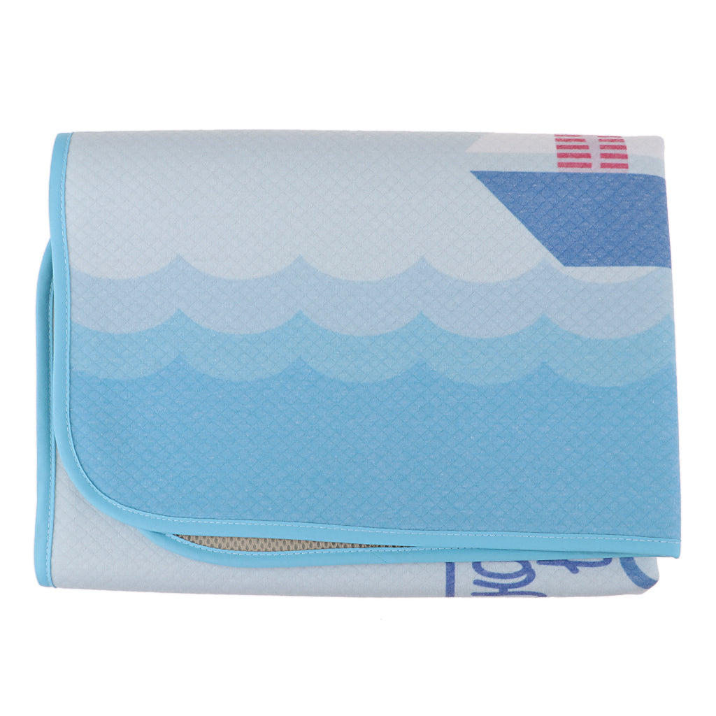Baby Washable Diaper Changing Mat Pad Bed Wetting Pads  Boat- 100x60cm