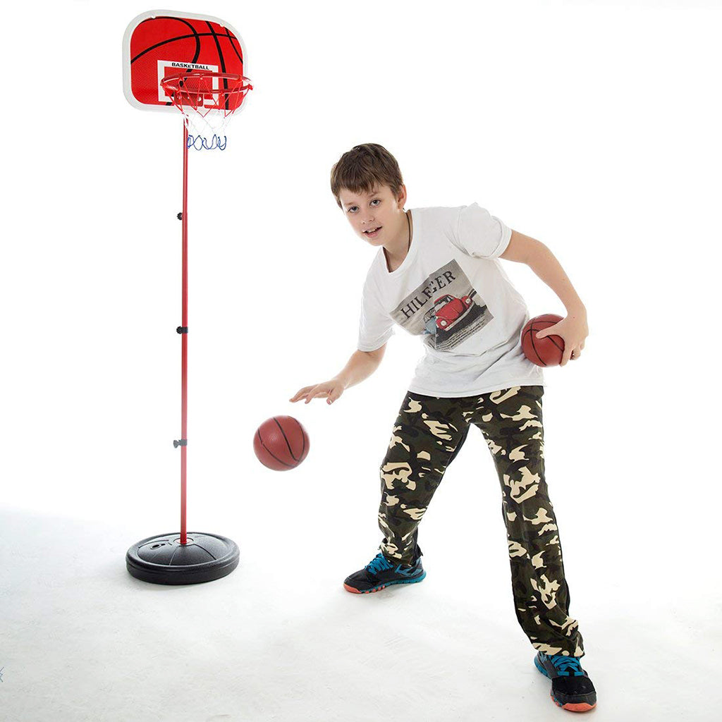 Kids Adjustable Basketball Back Board Stand Net Toy Indoor Outdoor Game