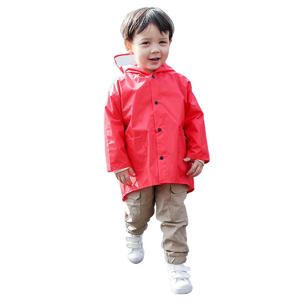 Cute Baby Kids Dinosaur Shaped Raincoat Red - XXL