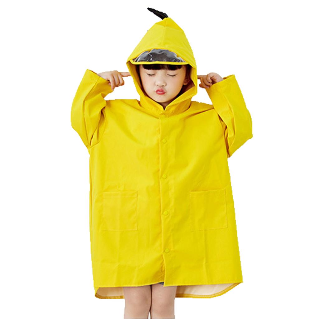 Cute Baby Kids Dinosaur Shaped Raincoat Yellow - XXL