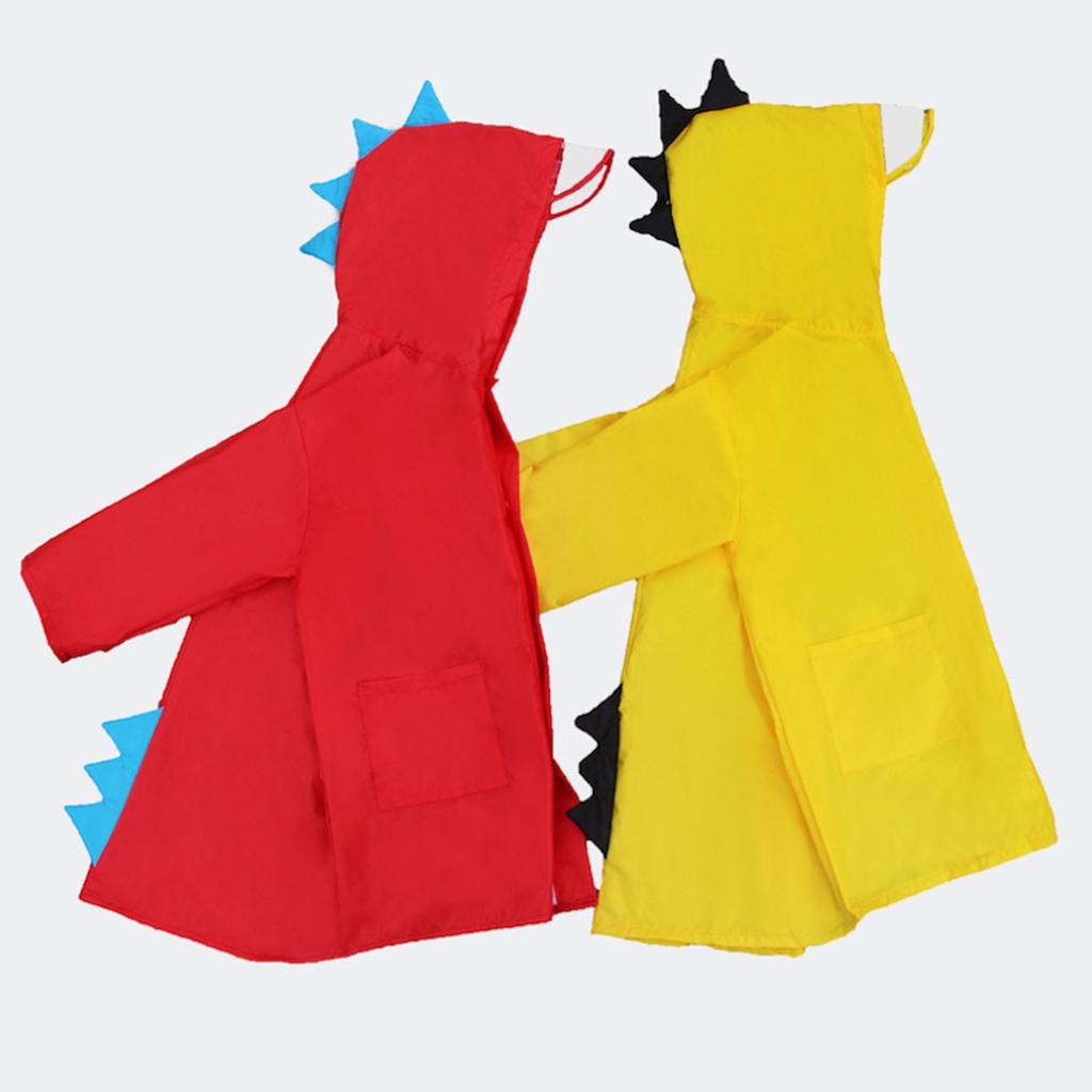 Cute Baby Kids Dinosaur Shaped Raincoat Yellow - XXL