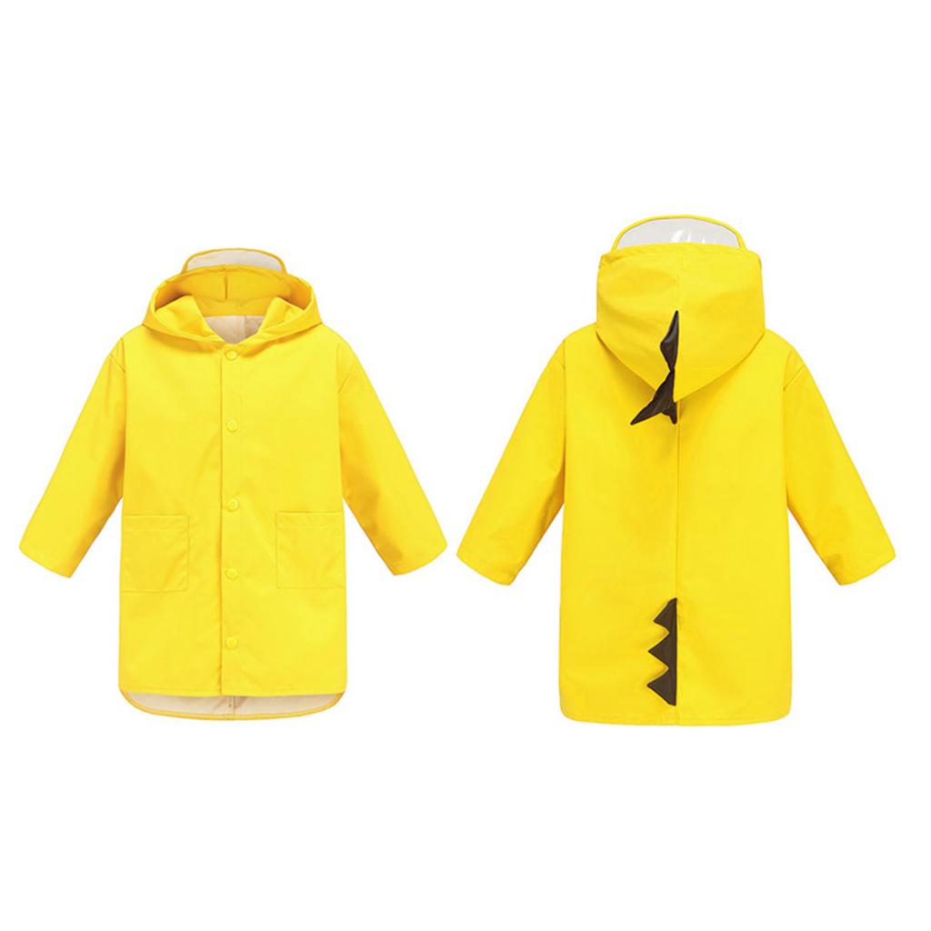 Cute Baby Kids Dinosaur Shaped Raincoat Yellow - XXL