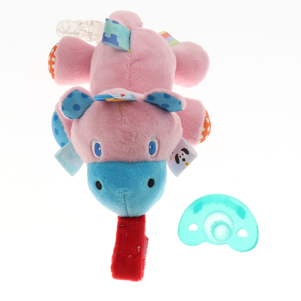 Baby Kids Silicone Pacifier Holder Plush Animal Detachable Toy  Hippopotamus