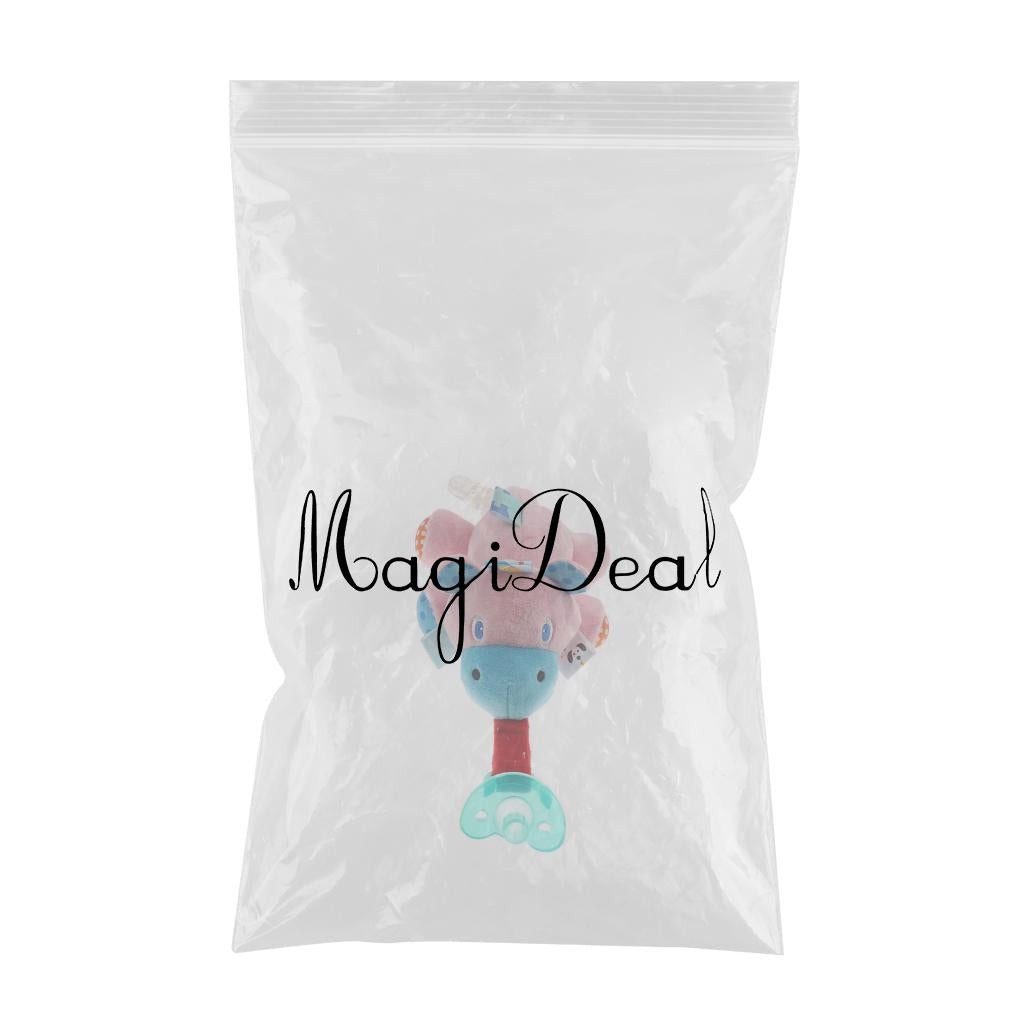Baby Kids Silicone Pacifier Holder Plush Animal Detachable Toy  Hippopotamus