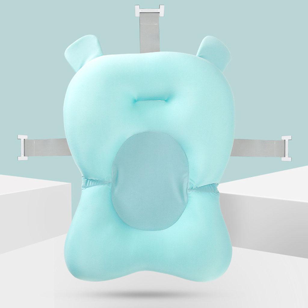 Baby Bath Tub Pillow Pad Air Cushion Floating Seat Shower Mat Blue