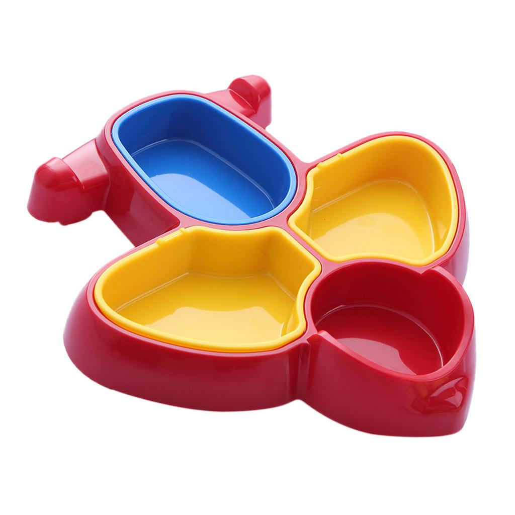 Aircraft Shaped Baby Kids Dinner Tray Divided Plate Divider Dinnerware Red