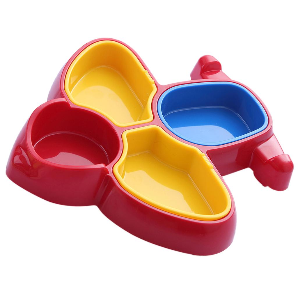 Aircraft Shaped Baby Kids Dinner Tray Divided Plate Divider Dinnerware Red