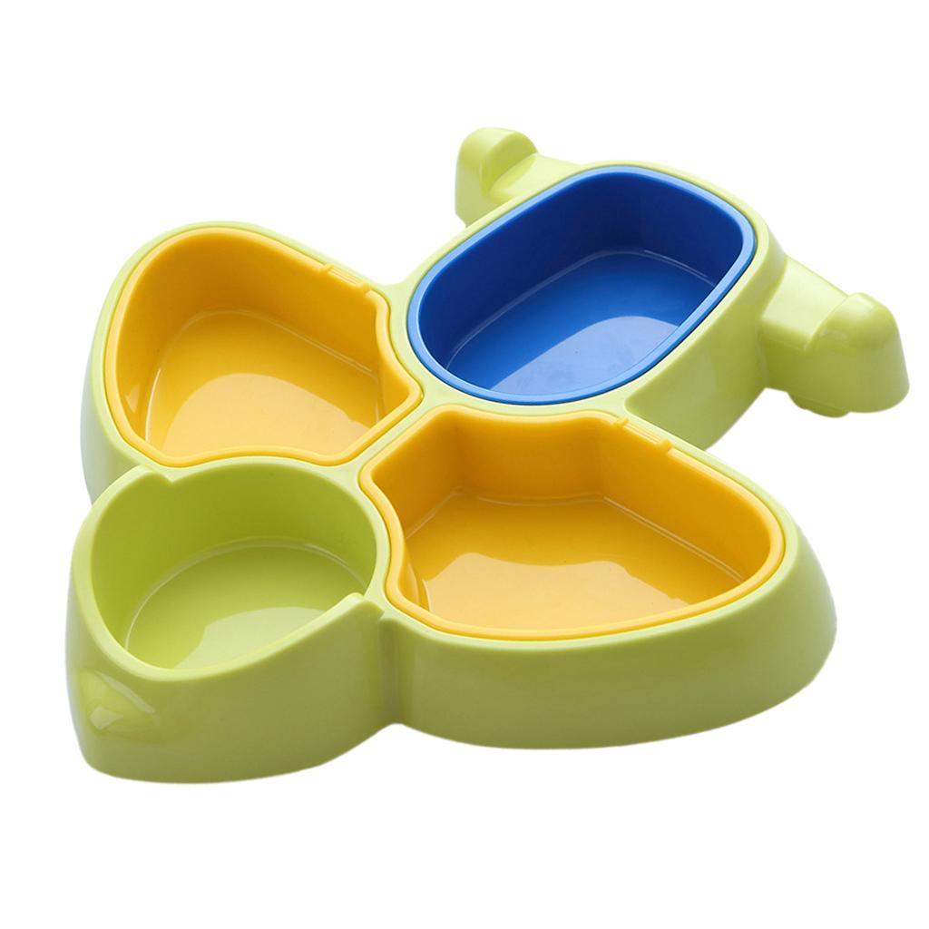 Aircraft Shaped Baby Kids Dinner Tray Divided Plate Divider Dinnerware Green