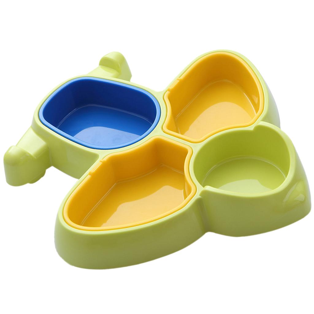 Aircraft Shaped Baby Kids Dinner Tray Divided Plate Divider Dinnerware Green