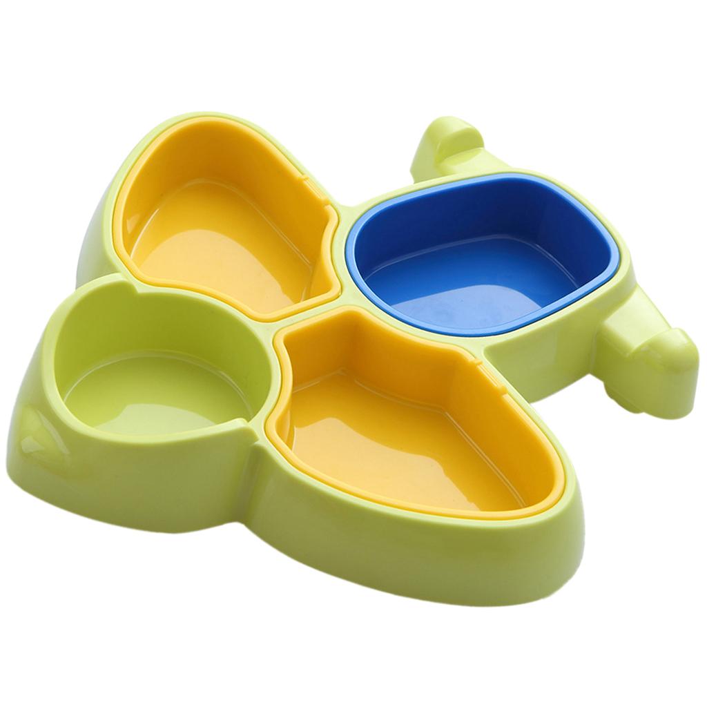 Aircraft Shaped Baby Kids Dinner Tray Divided Plate Divider Dinnerware Green