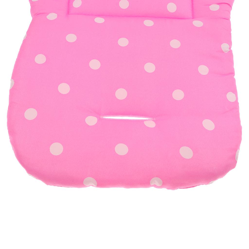 Baby Pushchair Stroller Kids Seat Pad Pram Liner Cushion Mat Pink Dot