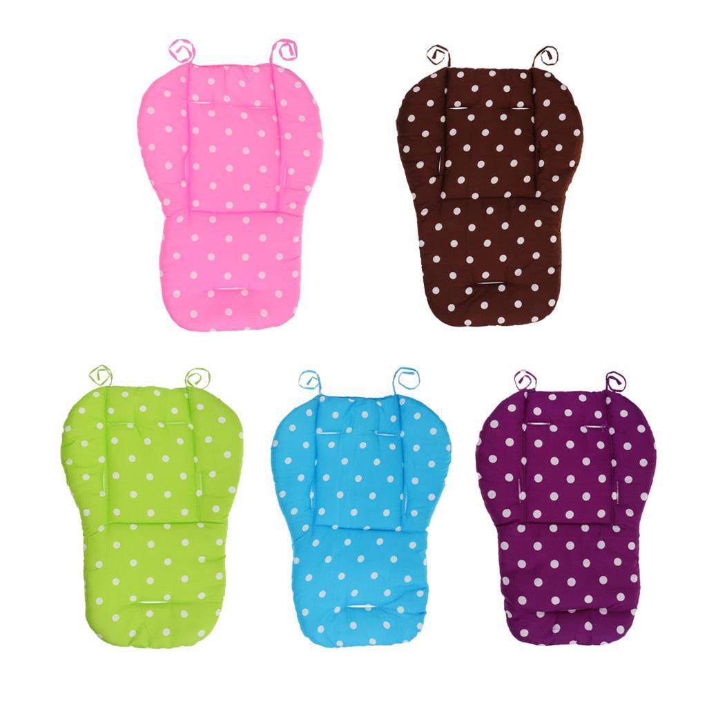 Baby Pushchair Stroller Kids Seat Pad Pram Liner Cushion Mat Pink Dot