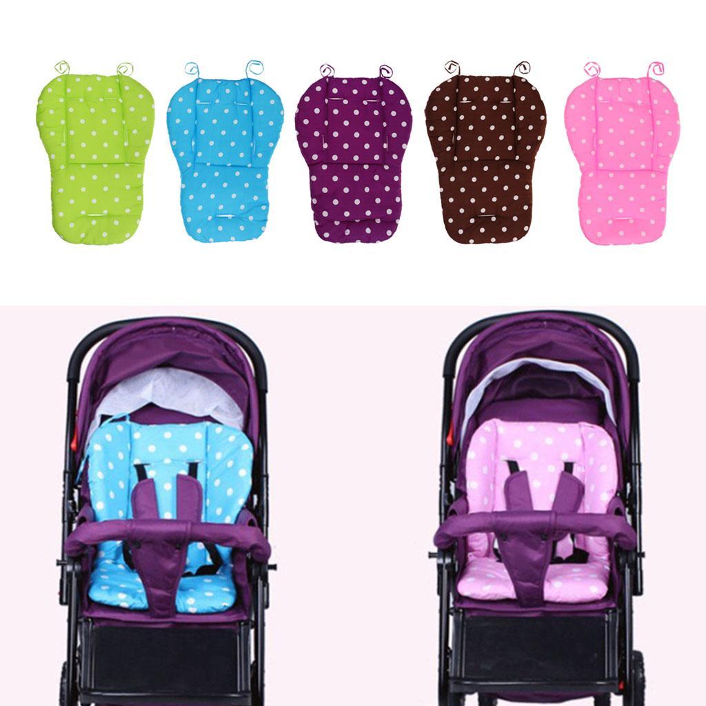 Baby Pushchair Stroller Kids Seat Pad Pram Liner Cushion Mat Pink Dot