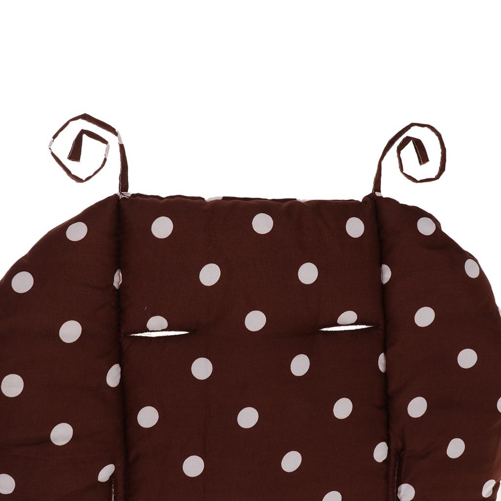 Baby Pushchair Stroller Kids Seat Pad Pram Liner Cushion Mat Coffee Dot