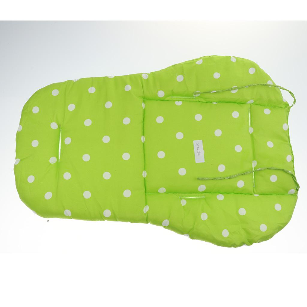 Baby Pushchair Stroller Kids Seat Pad Pram Liner Cushion Mat Green Dot