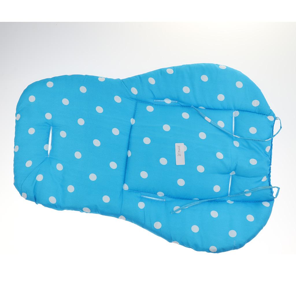 Baby Pushchair Stroller Kids Seat Pad Pram Liner Cushion Mat Blue Dot