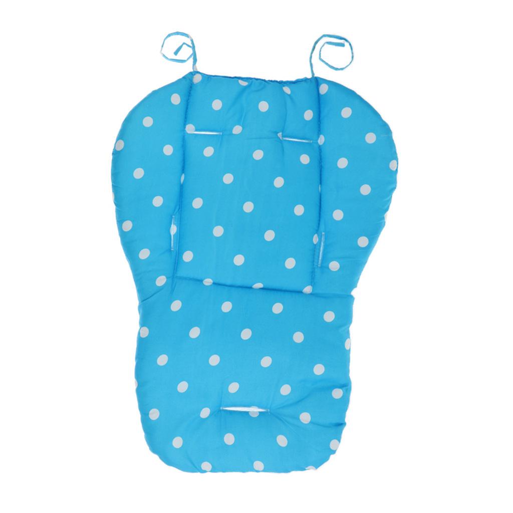 Baby Pushchair Stroller Kids Seat Pad Pram Liner Cushion Mat Blue Dot