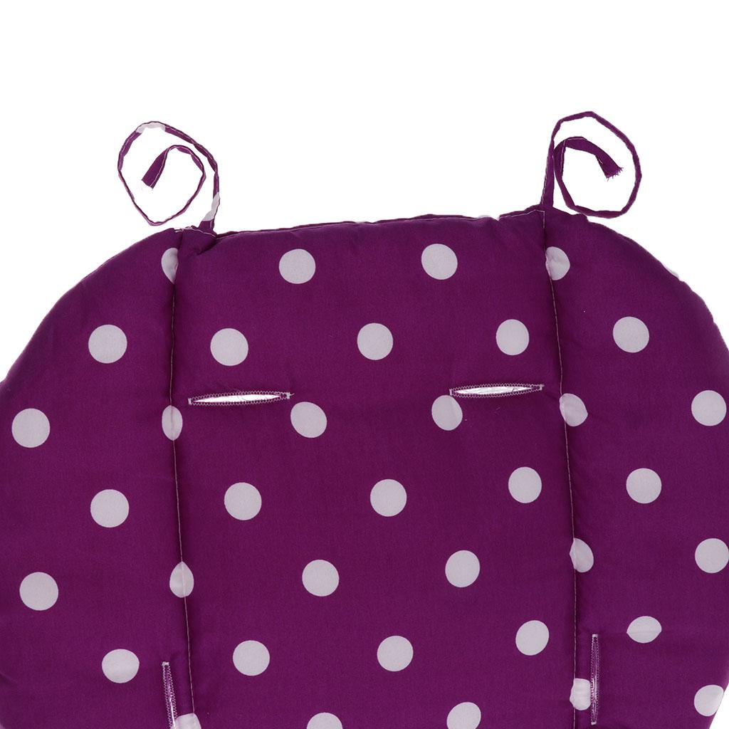 Baby Pushchair Stroller Kids Seat Pad Pram Liner Cushion Mat Purple Dot