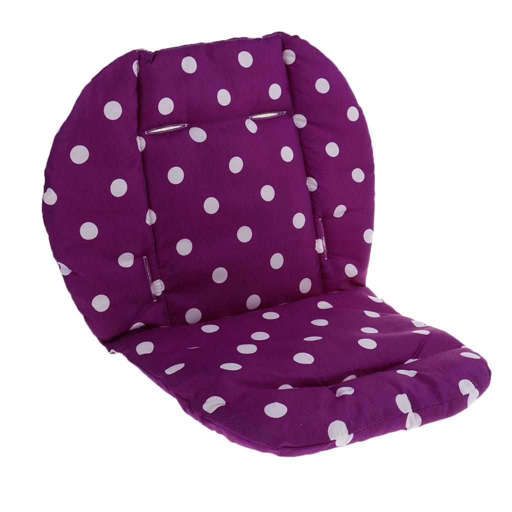 Baby Pushchair Stroller Kids Seat Pad Pram Liner Cushion Mat Purple Dot