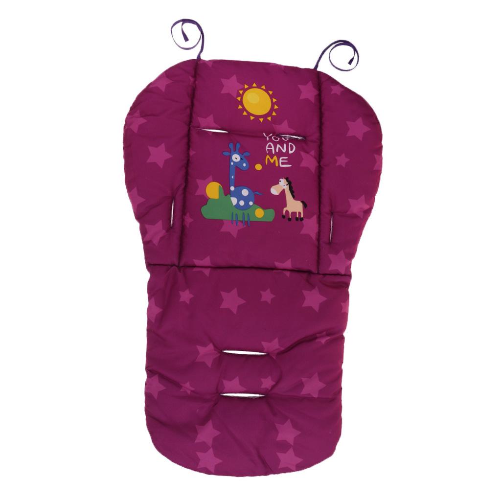 Baby Thick Stroller Pram Pushchair Mat Seat Cushion Pad Liner Cover Purple