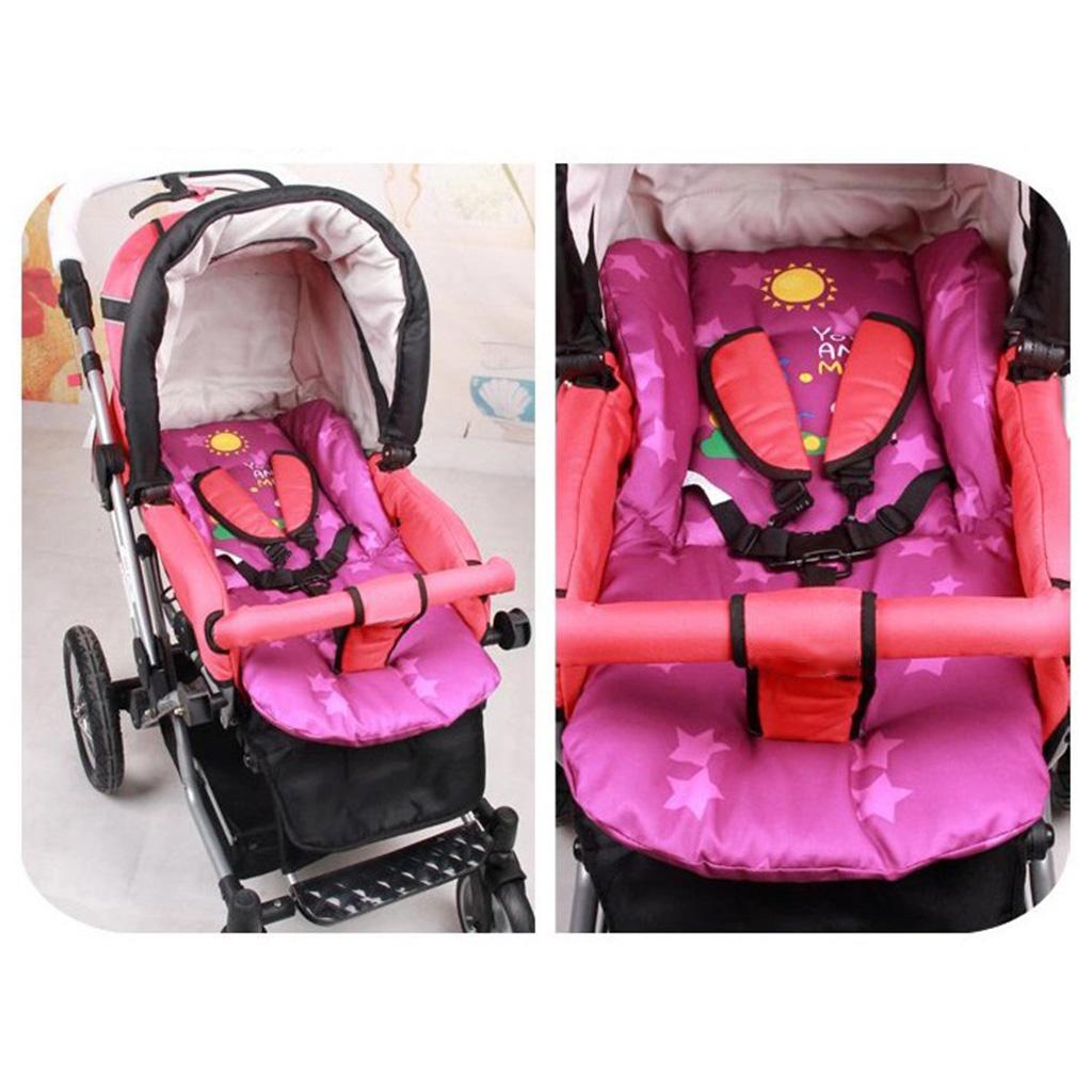 Baby Thick Stroller Pram Pushchair Mat Seat Cushion Pad Liner Cover Purple