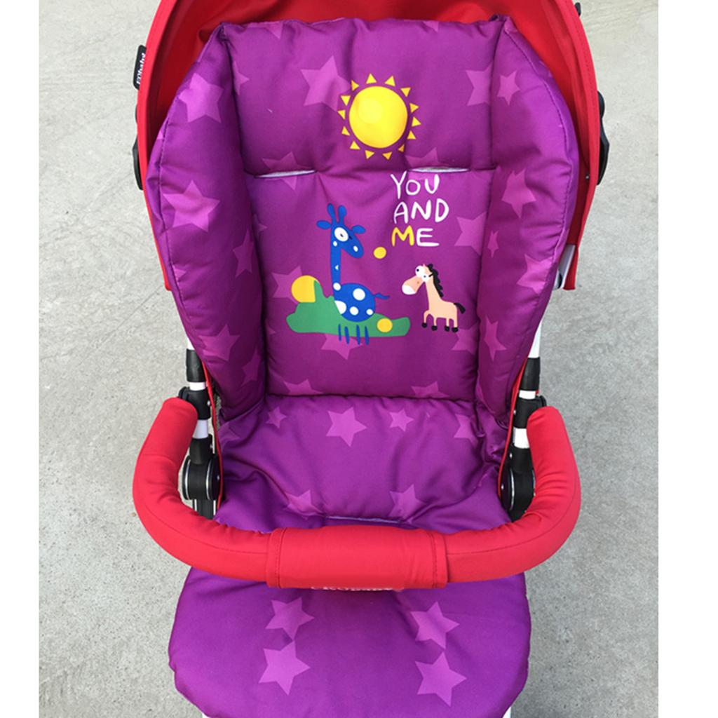 Baby Thick Stroller Pram Pushchair Mat Seat Cushion Pad Liner Cover Purple