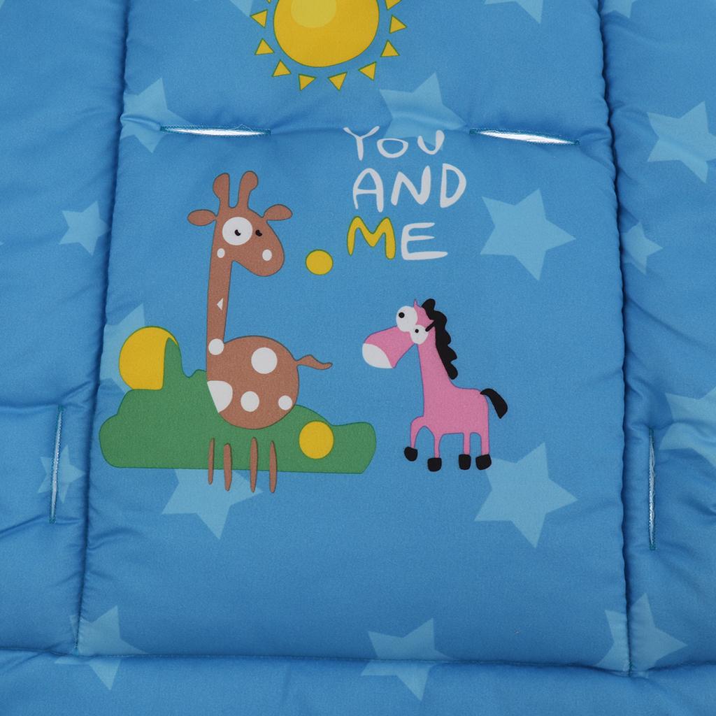 Baby Thick Stroller Pram Pushchair Mat Seat Cushion Pad Liner Cover Blue