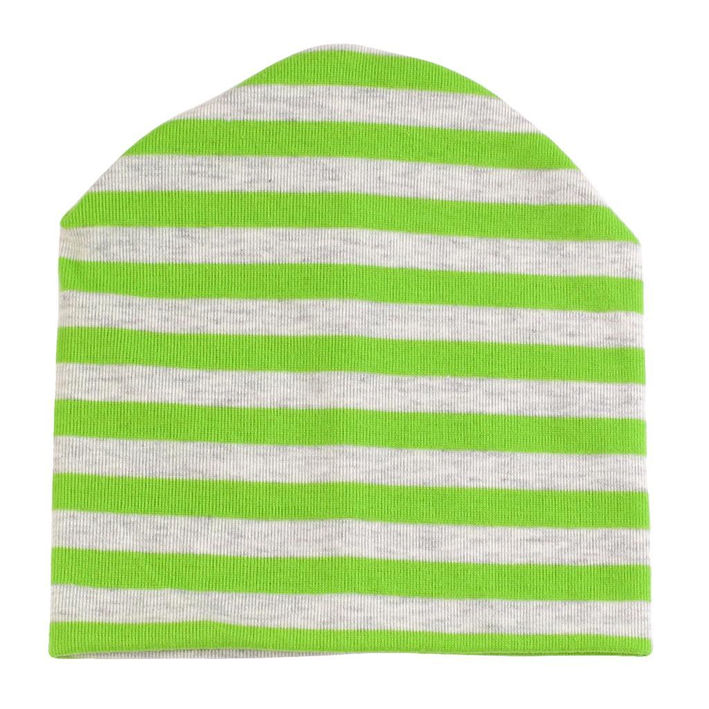 Girl&Boy Baby Infant Winter Warm Crochet Knit Hat Beanie Cap Green Stripe