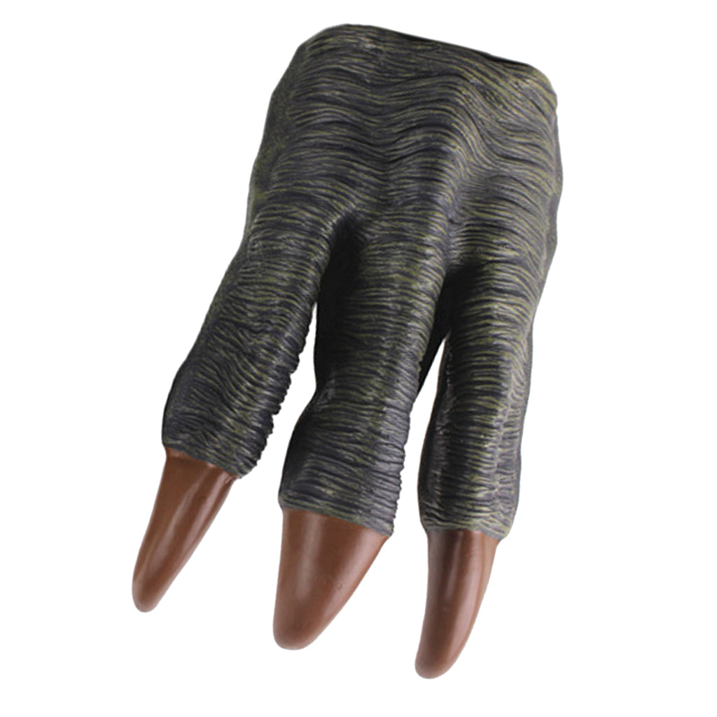 2xMonster Dinosaur Dragon Devil Costume Hands Puppet Claws Gloves Toys Grey