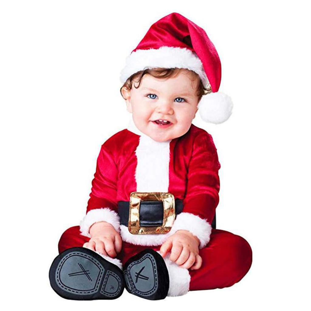 Baby Santa's Elf Fancy Dress Up Christmas Costume Outfit 10-12Months Santa Claus