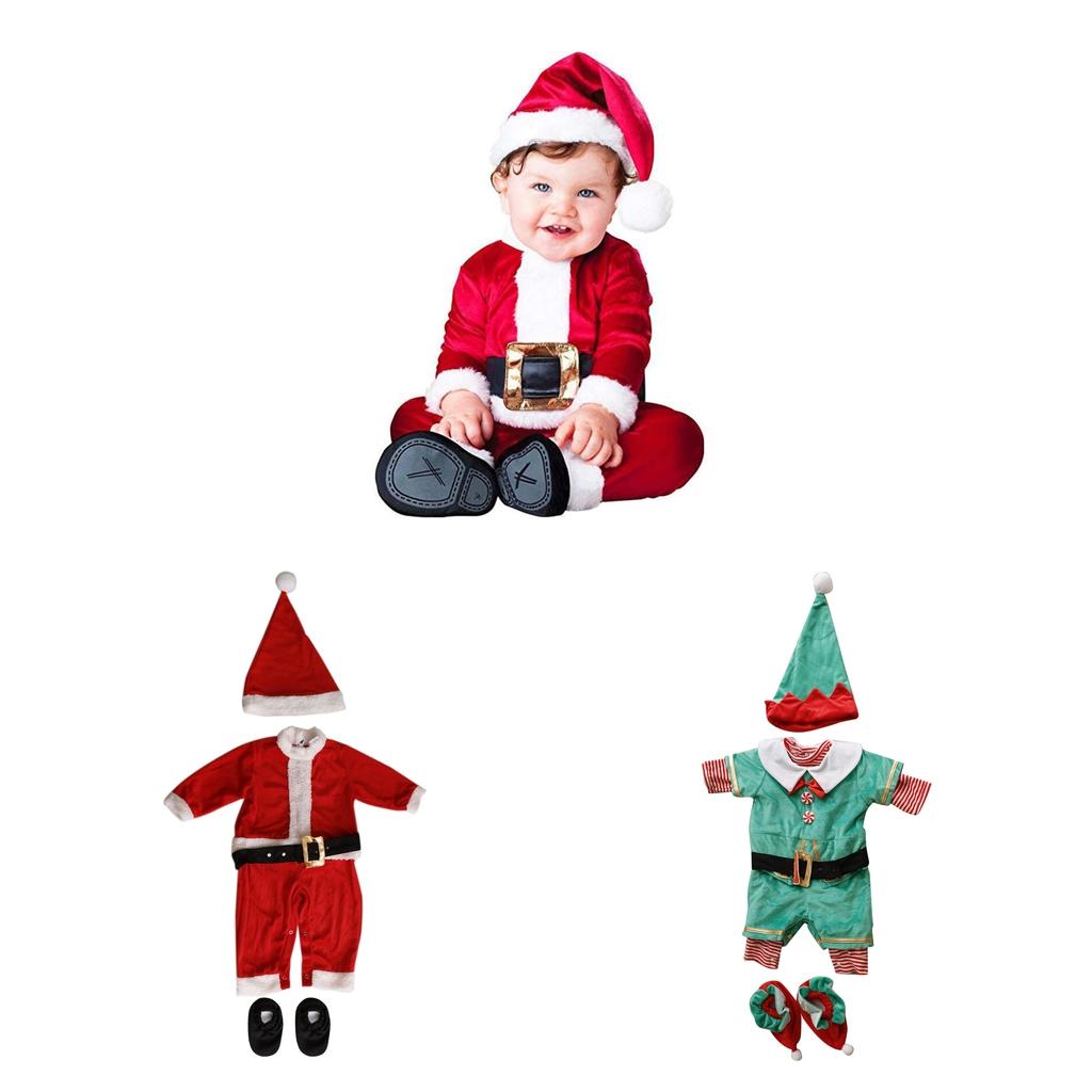 Baby Santa's Elf Fancy Dress Up Christmas Costume Outfit 10-12Months Santa Claus