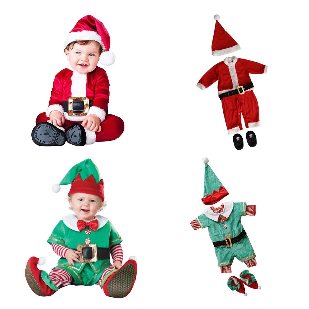 Baby Santa's Elf Fancy Dress Up Christmas Costume Outfit 10-12Months Santa Claus