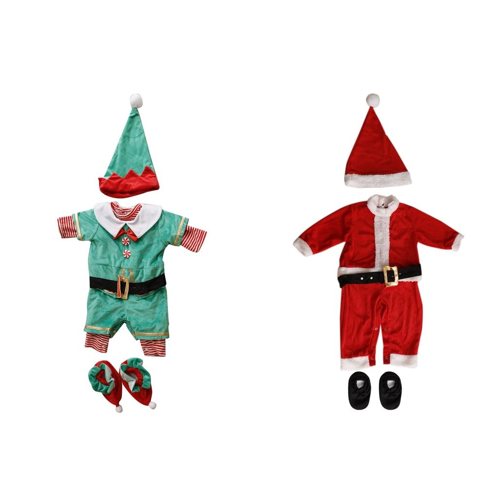 Baby Santa's Elf Fancy Dress Up Christmas Costume Outfit 10-12Months Santa Claus