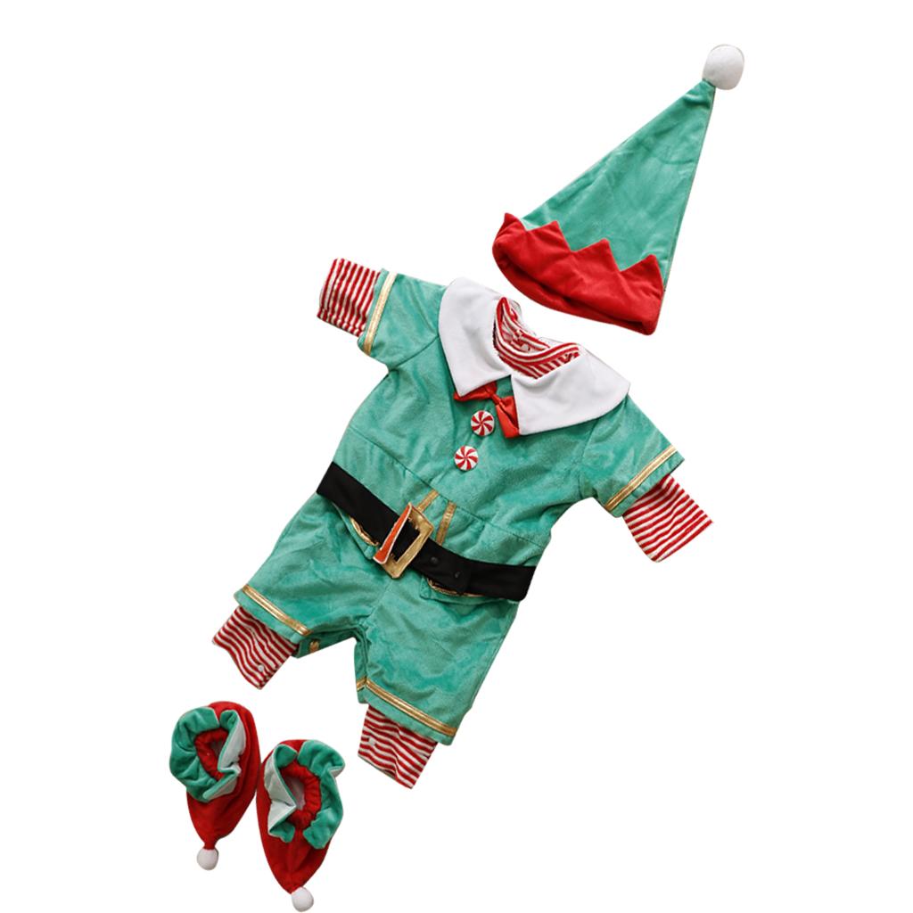 Baby Santa's Elf Fancy Dress Up Christmas Costume Outfit 10-12Months Santa Elf