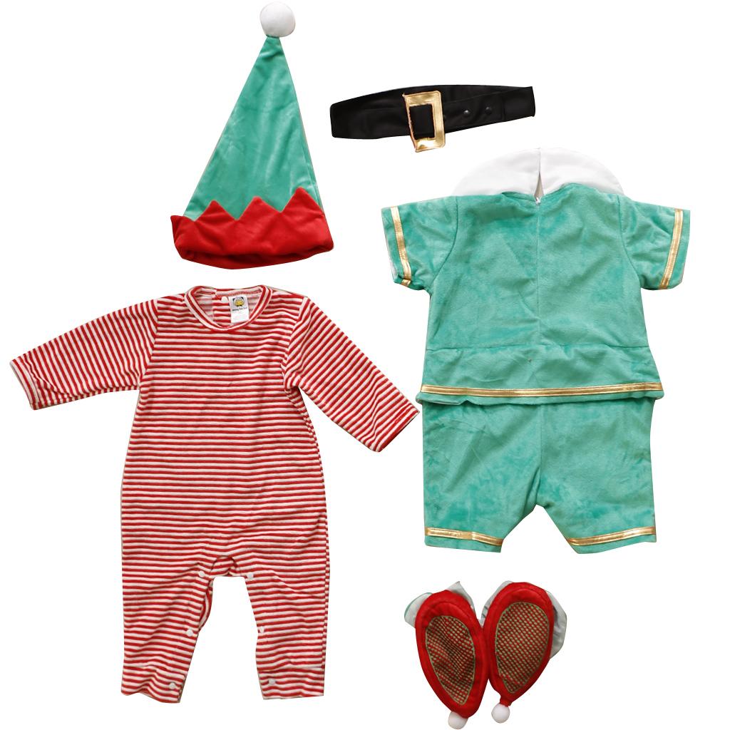 Baby Santa's Elf Fancy Dress Up Christmas Costume Outfit 10-12Months Santa Elf