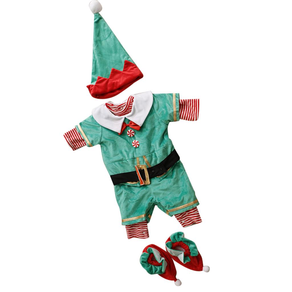 Baby Santa's Elf Fancy Dress Up Christmas Costume Outfit 10-12Months Santa Elf