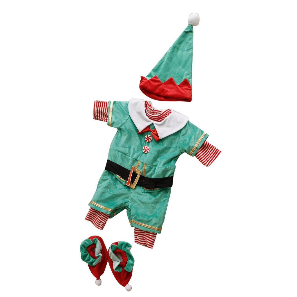 Baby Santa's Elf Fancy Dress Up Christmas Costume Outfit 10-12Months Santa Elf