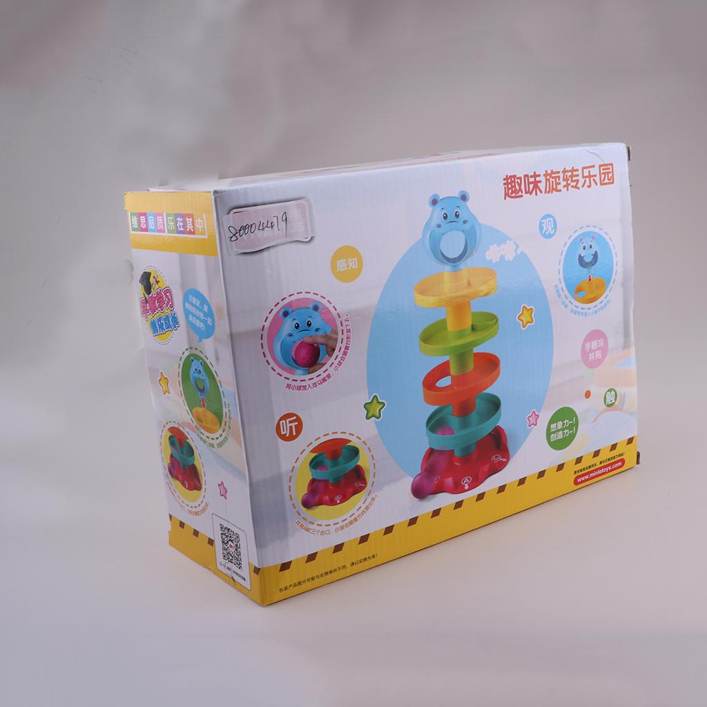 Swirl Ball Ramp Drop Toy Toddlers Educational Puzzle Rolling Tower Bell