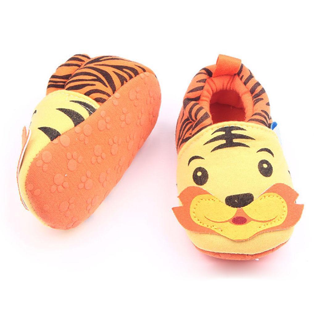 Cute Cartoon Animal Unisex Kids Toddler Soft Sole Baby Shoes Tiger - 11cm