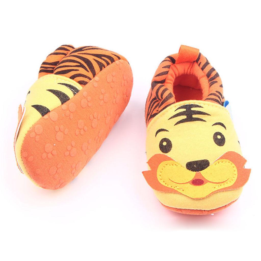 Cute Cartoon Animal Unisex Kids Toddler Soft Sole Baby Shoes Tiger - 13cm